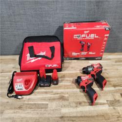 HOUSTON LOCATION - AS-IS (APPEARS LIKE NEW) Milwaukee FUEL 12-Volt Lithium-Ion Brushless Cordless Hammer Drill and Impact Driver Combo Kit