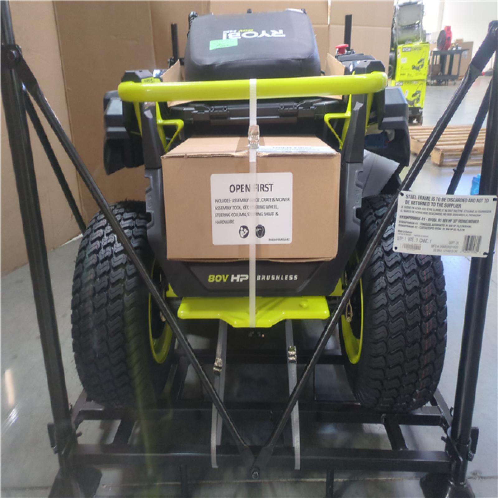 CALIFORNIA AS-IS RYOBI SITDOWN LAWNMOWER