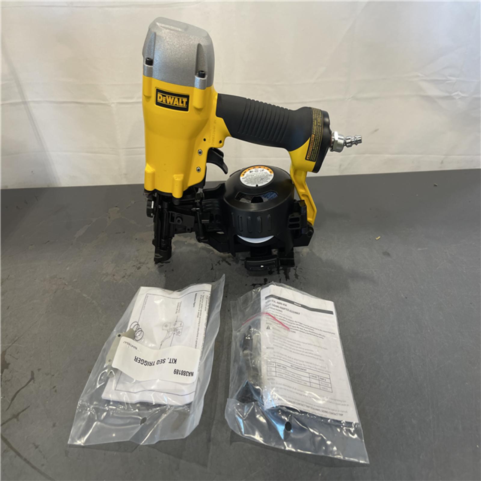 AS-IS - DeWalt 1-3/4 in. 15 Degree Pneumatic Coil Roofing Nailer