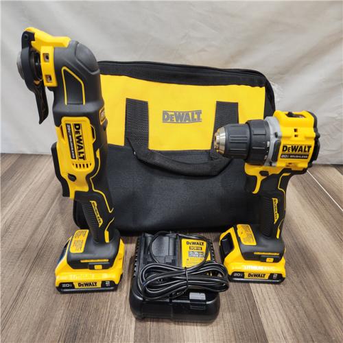 AS-IS- DeWalt 20V MAX ATOMIC Cordless Brushless 2-Tool Combo Kit