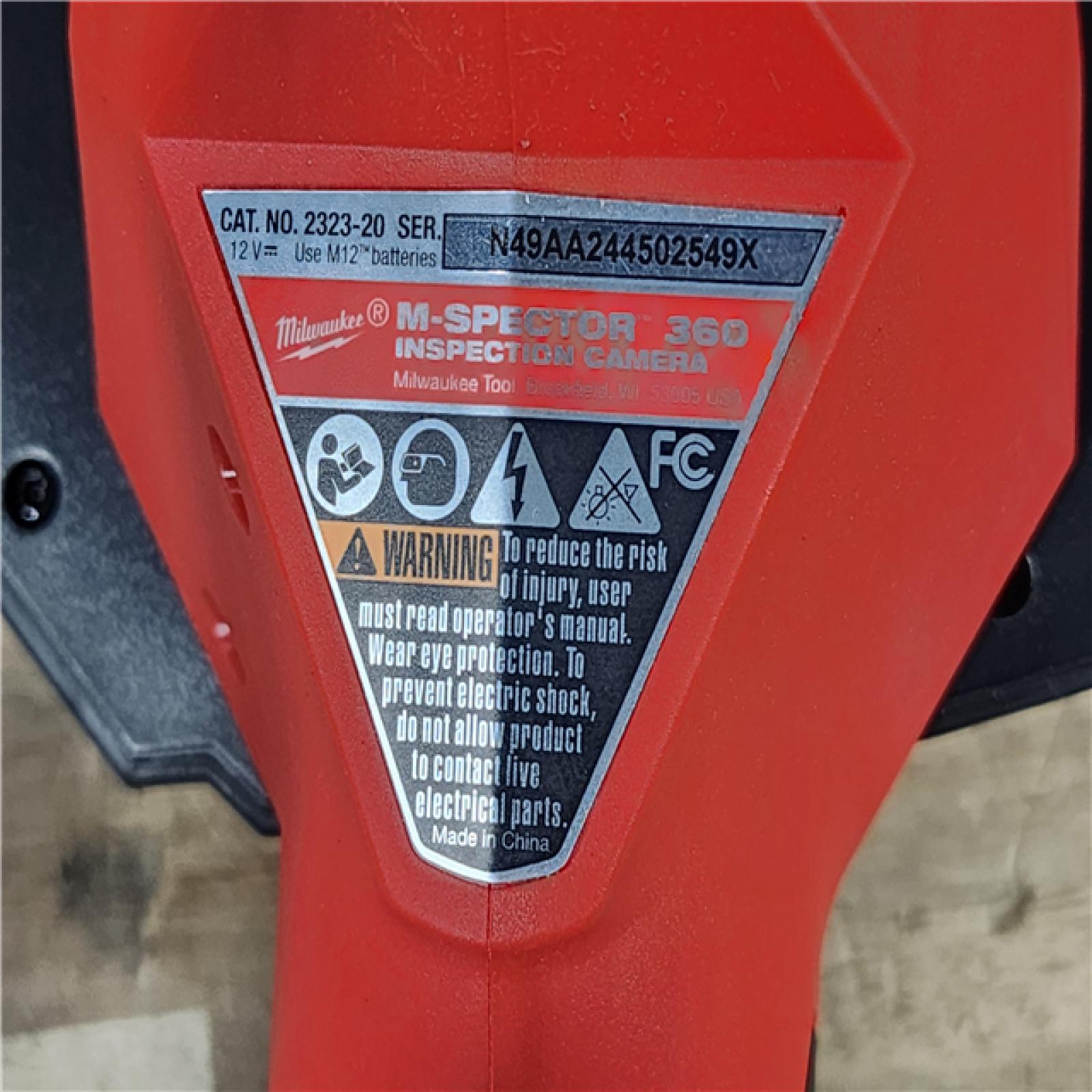 HOUSTON LOCATION - AS-IS (APPEARS LIKE NEW) MILWAUKEE M12 12V Lithium-Ion Cordless M-SPECTOR 360-Degree 4 Ft. Inspection Camera Kit