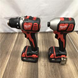 AS-IS Milwaukee 18V Lithium-Ion Cordless Drill Driver/Impact Driver Combo Kit