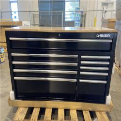DALLAS LOCATION - Husky Modular Tool Storage 52 in. W x 20 in. D Standard Duty Black Mobile Workbench Cabinet