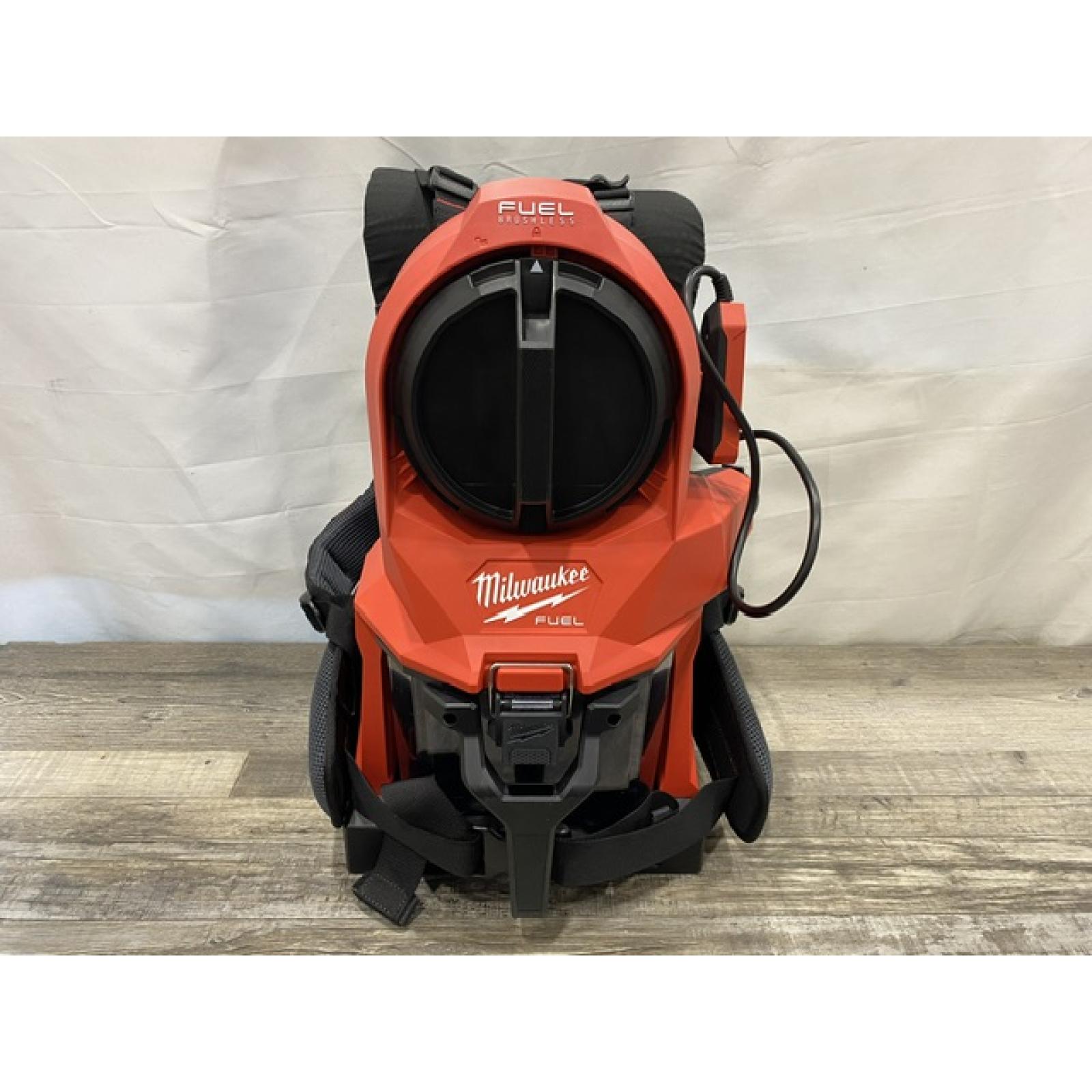 AS-IS Milwaukee FUEL 18-Volt Lithium-Ion Brushless Red HEPA Multisurface 1 Gal. Cordless 3-in-1 Backpack Vacuum (Vacuum-Only)