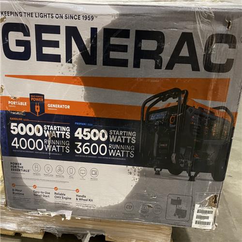 Dallas Location - As-Is Generac 4500 / 4000-Watt Gasoline Portable Generator