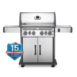 DALLAS LOCATION - NAPOLEON Rogue 4-Burner Propane Gas Grill in Stainless Steel with Infrared Rear and Side Burners