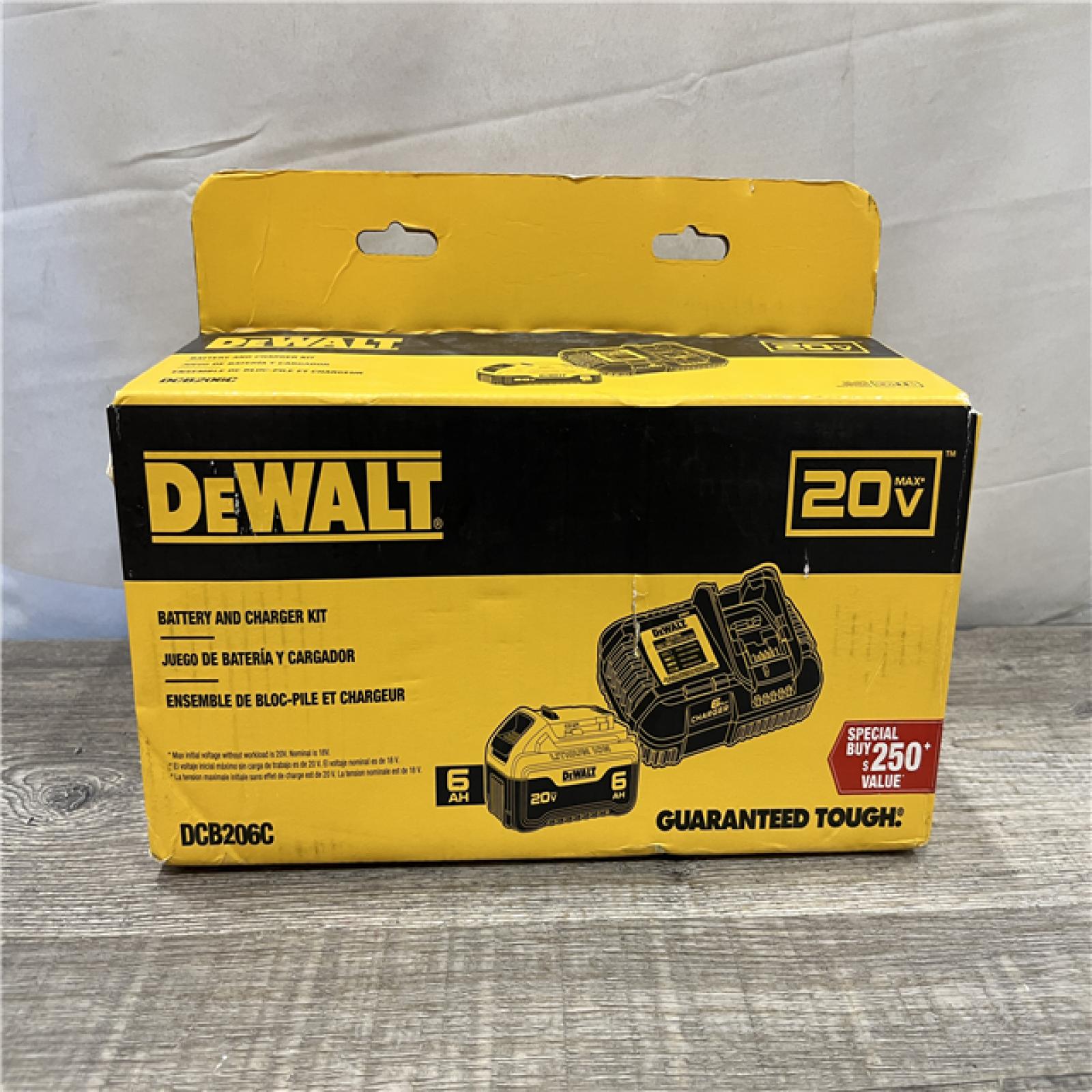 NEW - DEWALT 20V MAX Lithium-Ion 6.0 Ah Battery and Charger