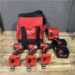 Houston Location AS-IS Milwaukee Drill Drivers and Impact Driver and Batteries QTY/2 with Charger