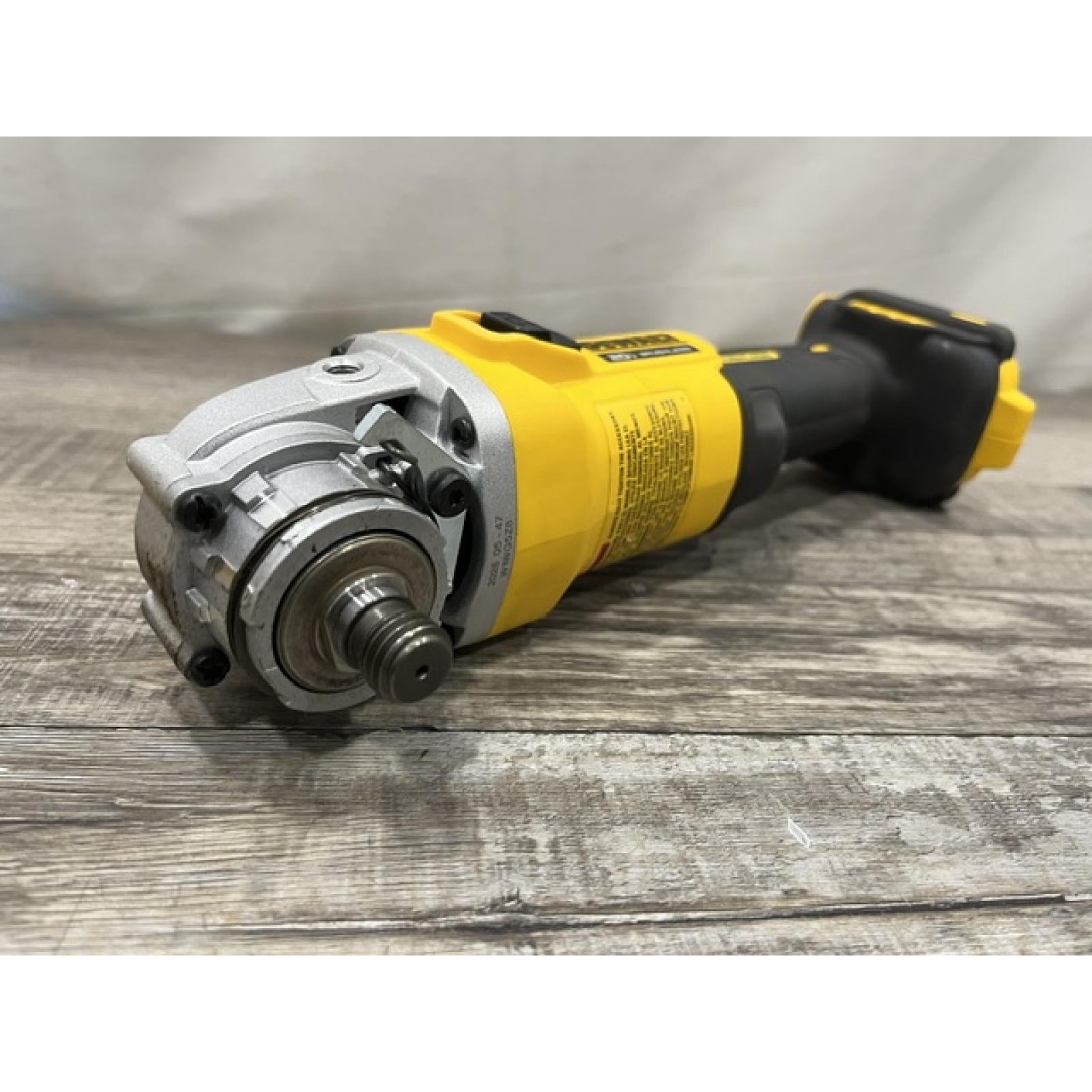 AS-IS DEWALT 20-Volt MAX Cordless Brushless 4-1/2 in. Angle Grinder with Slide Switch (Tool Only)