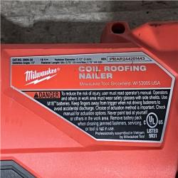 Houston Location AS-IS Milwaukee FUEL 18-Volt Lithium-Ion Brushless Cordless Coil Roofing Nailer (Tool Only)