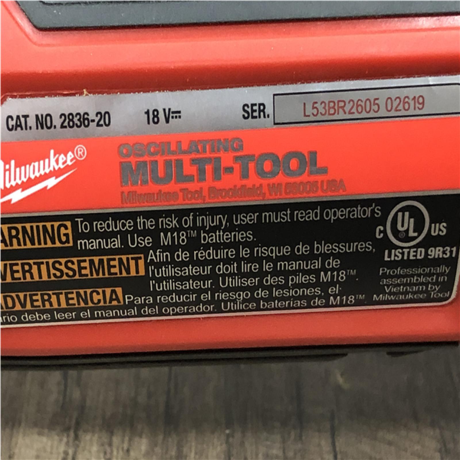AS-IS Milwaukee FUEL 18V Lithium-Ion Cordless Brushless Oscillating Multi-Tool (Tool-Only)