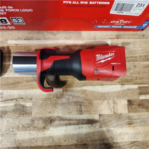 HOUSTON LOCATION - AS-IS (APPEARS LIKE NEW) Milwaukee 18-Volt Lithium-Ion Brushless Cordless FORCE LOGIC Press Tool W/ (2) BATTERY & CHARGER