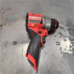 AS-IS- Milwaukee M12 FUEL 12-Volt Lithium-Ion Brushless Cordless 1/2 in. Hammer Drill Kit with 1 Compact 2.0Ah Battery Pack and 1 Charger