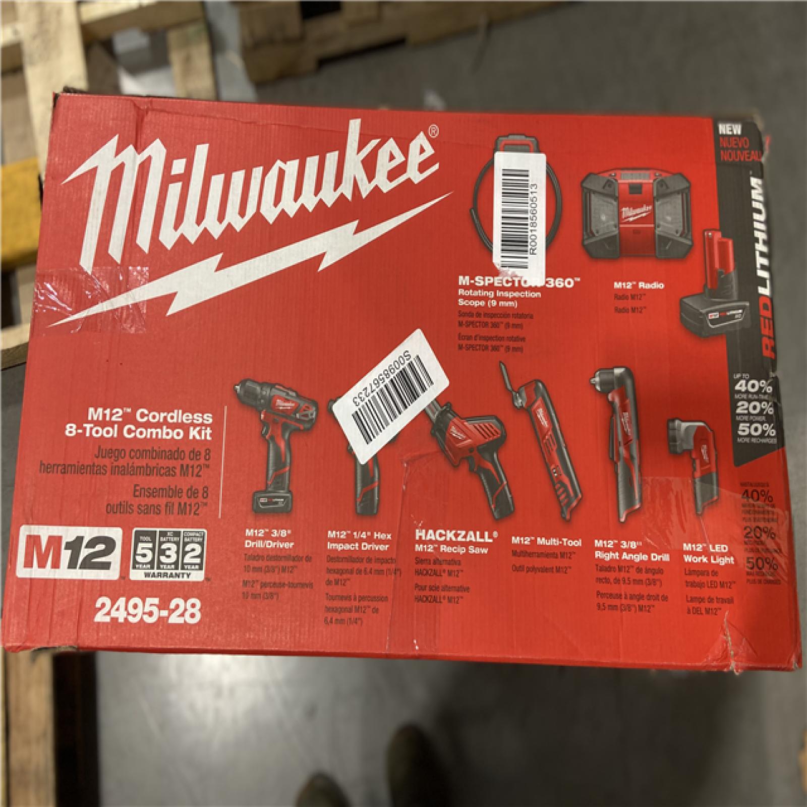 NEW! - Milwaukee M12 12V Lithium-Ion Cordless Combo Tool (7 TOOLS)