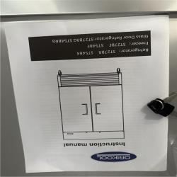 California AS-IS ORIKOOL 54 Commercial Reach-In Feezer in Stainless Steel  2 Solid Doors; Model #ST54BR (Dent on unit)