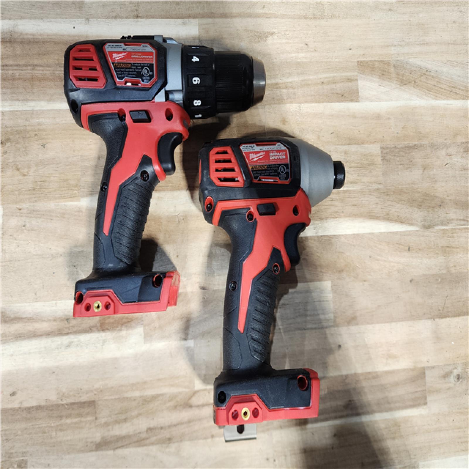 HOUSTON LOCATION - AS-IS Milwaukee 18V Lithium-Ion Cordless Drill Driver/Impact Driver Combo Kit