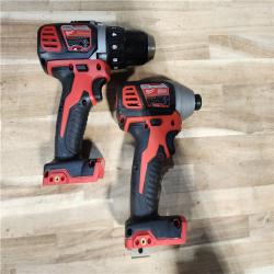 HOUSTON LOCATION - AS-IS Milwaukee 18V Lithium-Ion Cordless Drill Driver/Impact Driver Combo Kit