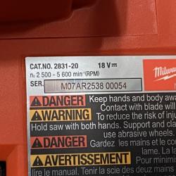 LIKE NEW - Milwaukee  FUEL 18V Lithium-Ion Cordless Brushless 6-1/2 in. Plunge Cut Track Saw (Tool-Only)