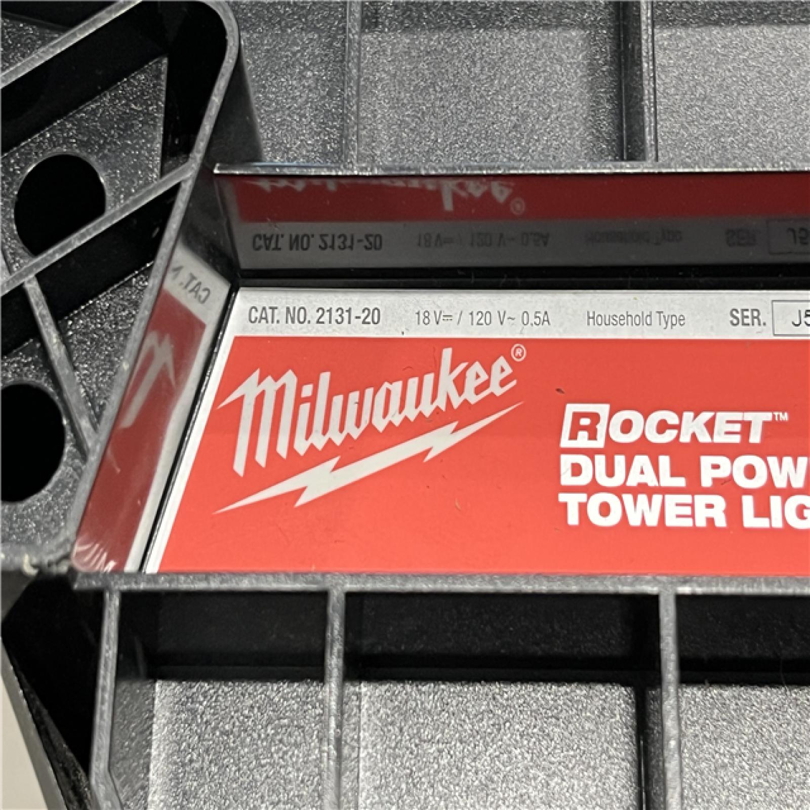 AS-IS Milwaukee 18-Volt Lithium-Ion Cordless Rocket Dual Power Tower Light (Tool-Only)