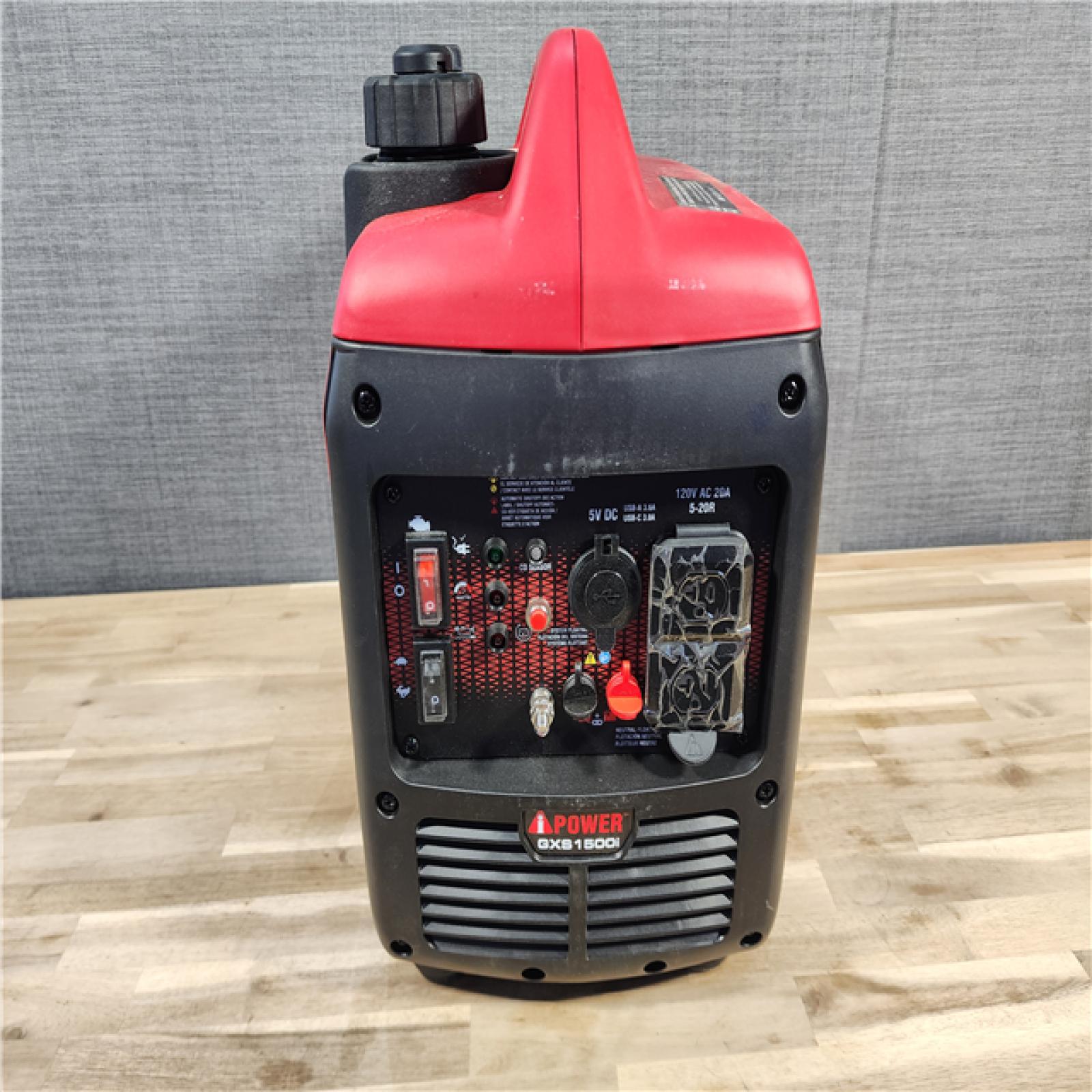 HOUSTON LOCATION - AS-IS 1500-Watt Recoil Start Gasoline Powered Ultra-Light Inverter Generator with 60cc OHV Engine and CO Sensor Shutdown