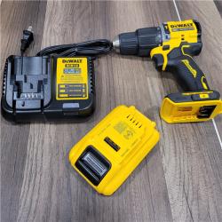 GOOD  DEWALT ATOMIC 20-Volt Lithium-Ion Cordless 1/2 in. Compact Hammer Drill with 3.0Ah Battery, Charger and Bag