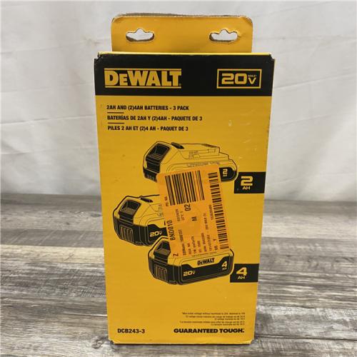 NEW- DEWALT 20V MAX Lithium-Ion 2.0 Ah and (2) 4.0 Ah Battery Packs (3-Pack)