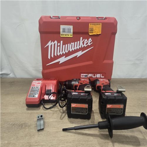 AS-IS Milwaukee FUEL 18V Lithium-Ion Brushless Cordless Hammer Drill and Impact Driver Combo Kit