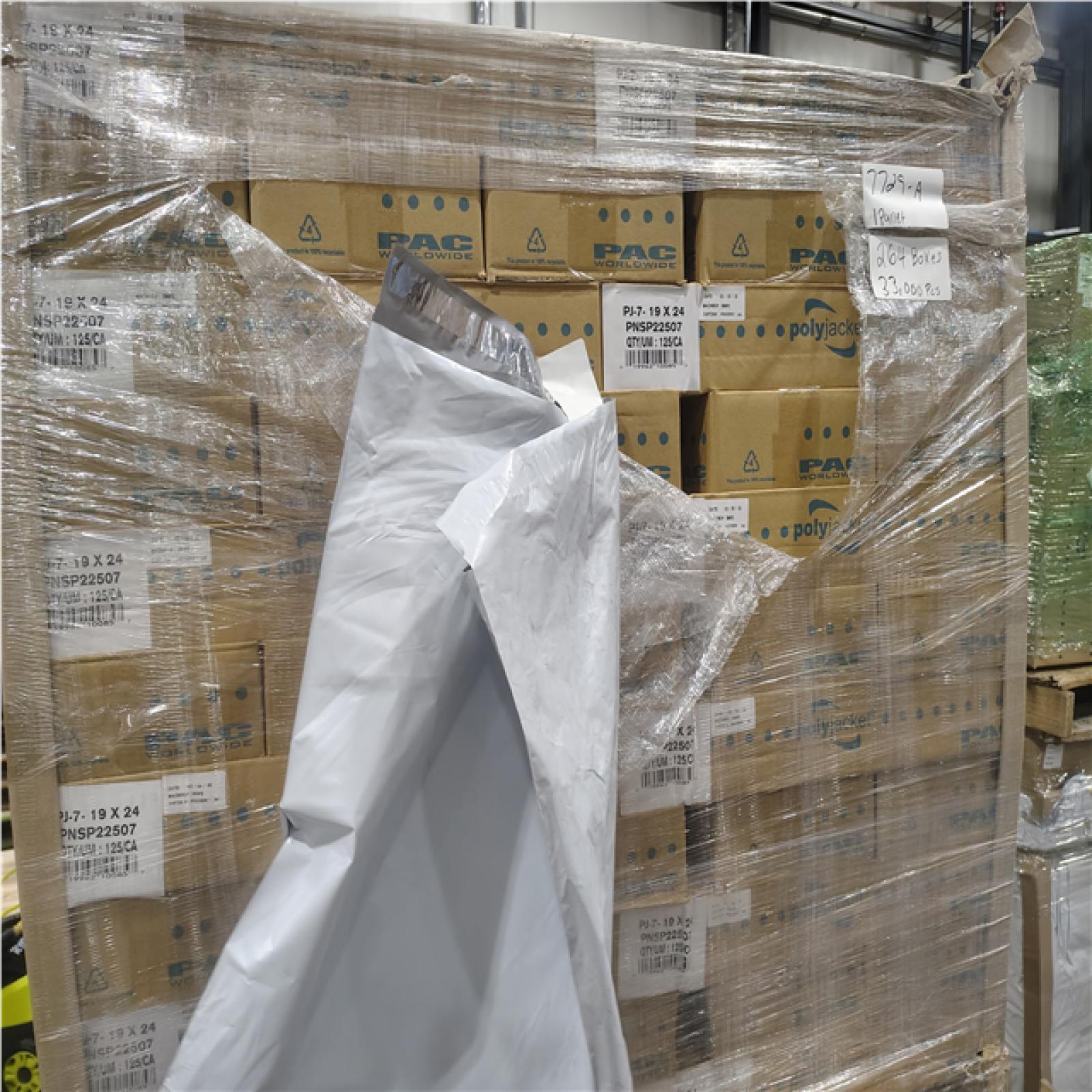Pittston Location Shipping envelopes (264 cases)  One doublestacked pallet 7729-A