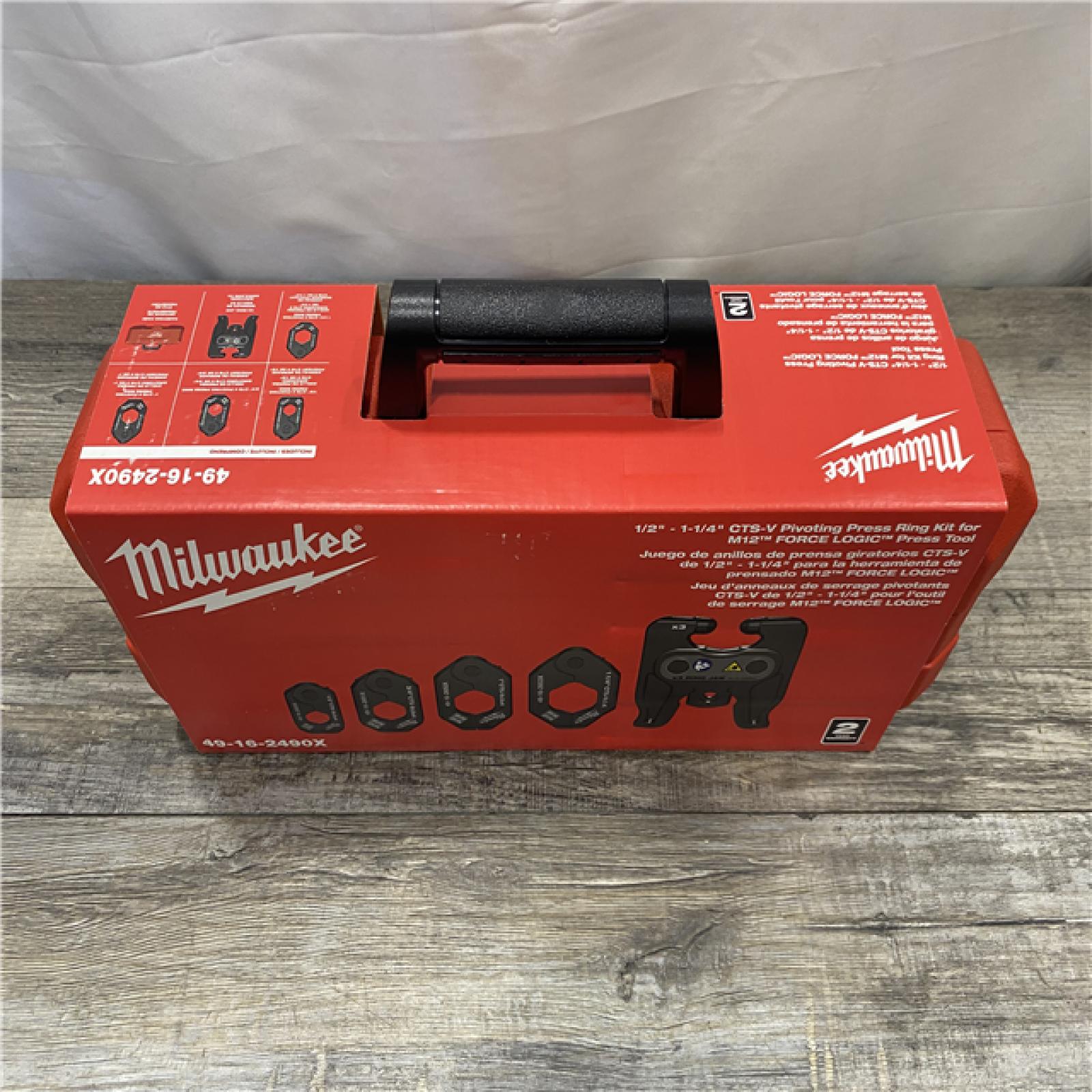 NEW - Milwaukee 1/2 in. - 1-1/4 in. CTS-V Pivoting Press Ring Kit for FORCE LOGIC Press Tool