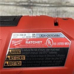AS-IS Milwaukee FUEL 12V Lithium-Ion Brushless Cordless High Speed 1/4 in. Ratchet Kit