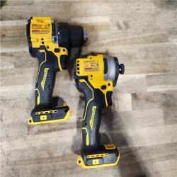 HOUSTON LOCATION - AS-IS Dewalt DCK225D2 20V MAX ATOMIC Brushless Compact Lithium-Ion 1/2 in. Cordless Drill Driver and 1/4 in. Impact Driver Combo Kit with 2 Batteries 2 Ah