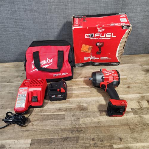 HOUSTON LOCATION - AS-IS Milwaukee M18 1/2 in. Cordless Brushless High Torque Impact Wrench Kit (Battery & Charger)