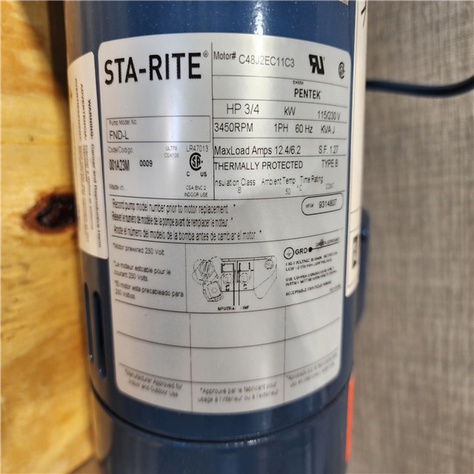 HOUSTON LOCATION - AS-IS STA-RITE SHALLOW WELL JET PUMP