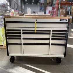 DALLAS LOCATION - Husky Tool Storage 61 in. W x 23 in. D Heavy Duty White Mobile Workbench Tool Chest
