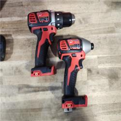 HOUSTON LOCATION - AS-IS Milwaukee 18V Cordless Brushed 2-Tool Drill/Driver and Impact Driver Kit