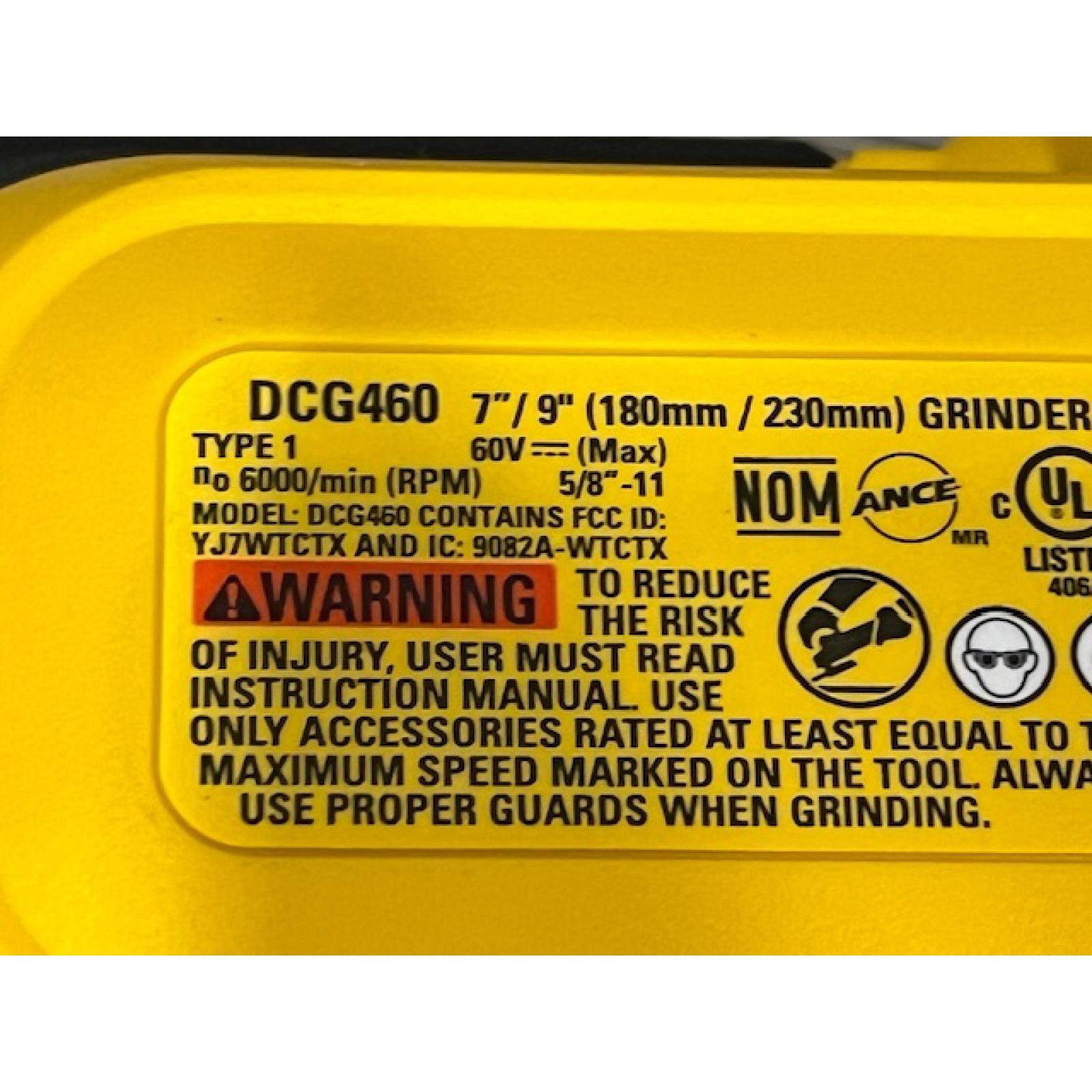 AS-IS DEWALT FLEXVOLT 60-Volt Lithium-Ion Cordless 7 in. to 9 in. Large Angle Grinder Kit