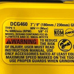 AS-IS DEWALT FLEXVOLT 60-Volt Lithium-Ion Cordless 7 in. to 9 in. Large Angle Grinder Kit