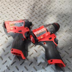 HOUSTON Location-AS-IS-Milwaukee 3497-22 12V Brushless Hammer Drill and Impact Driver Combo Kit APPEARS IN GOOD Condition