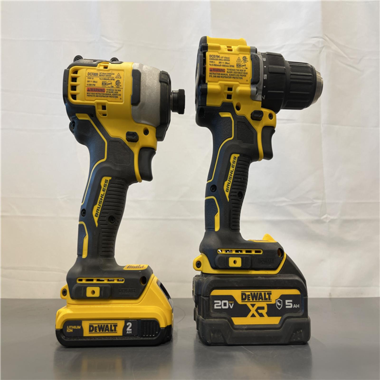 AS-IS - DEWALT 20-Volt MAX Lithium-Ion Cordless 7-Tool Combo Kit with 2.0 Ah Battery, 5.0 Ah Battery and Charger
