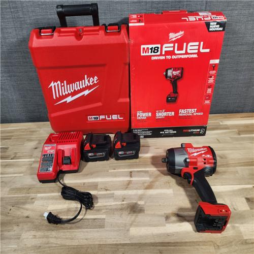 HOUSTON LOCATION - AS-IS (APPEARS LIKE NEW) Milwaukee M18 FUEL 1/2 in. Cordless Brushless High Torque Impact Wrench Kit (Battery & Charger)