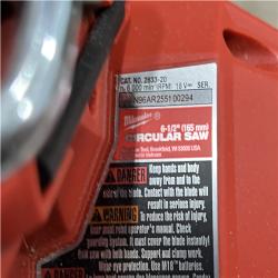 AS-IS Milwaukee FUEL 18V Lithium-Ion Brushless Cordless 6-1/2 in. Circular Saw (Tool-Only)