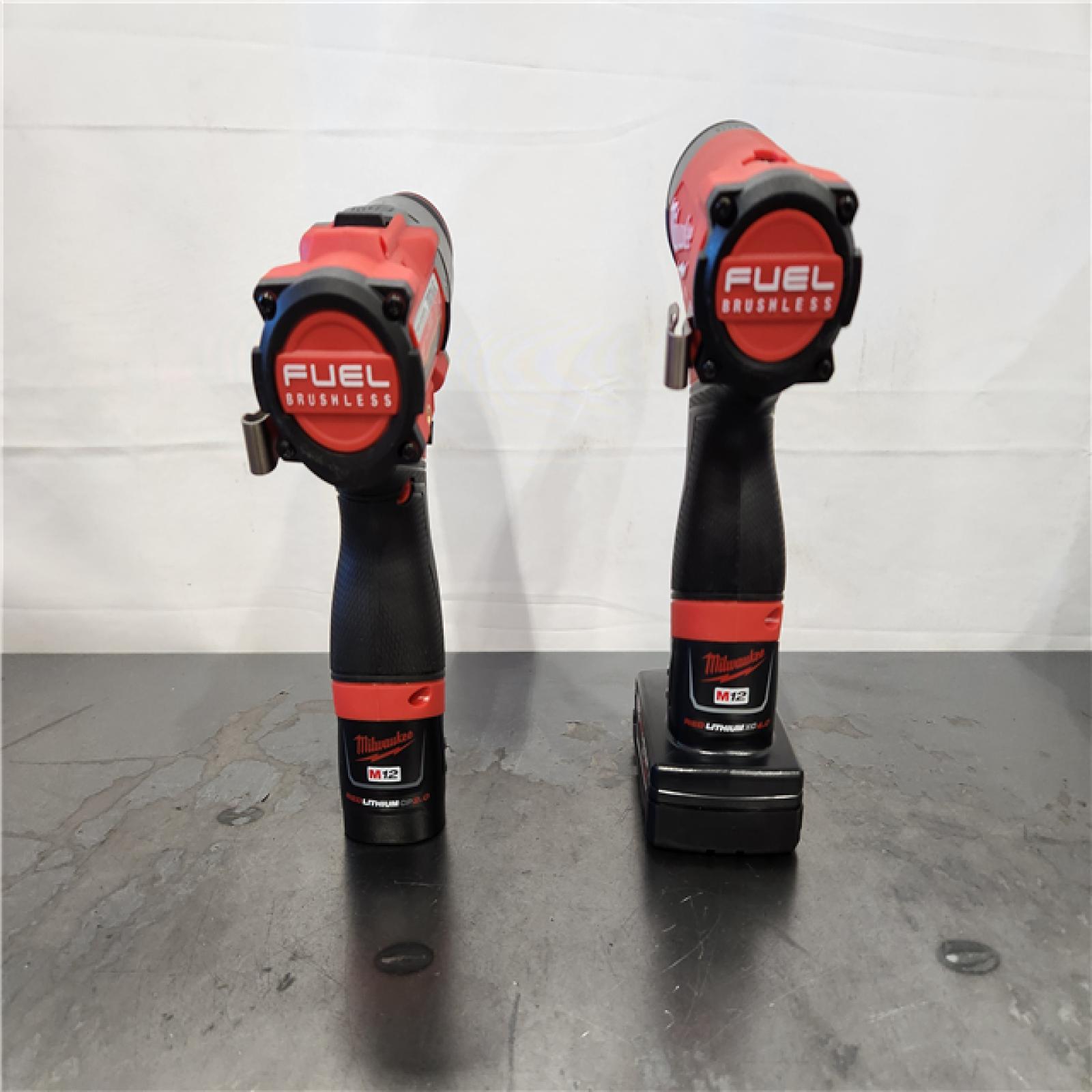 AS-IS- Milwaukee 3497-22 12V Brushless Hammer Drill and Impact Driver Combo Kit