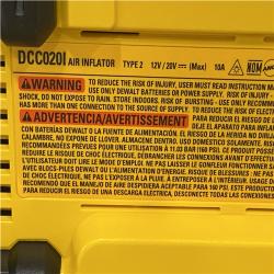 AS-IS DEWALT 20V MAX Cordless Electric Portable Inflator (Tool Only)