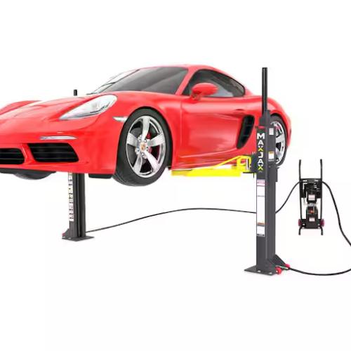 DALLAS LOCATION - MAX JAX MK7 Symmetric Portable 2 Post Car Lift with 7,000 lbs. Weight Capacity and 110V Power Unit Included