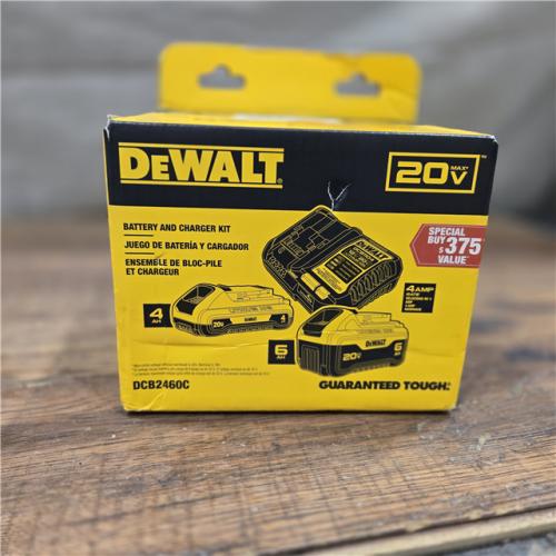 AS-IS DEWALT 20V MAX Lithium-Ion 6.0Ah and 4.0Ah Battery and Charger Starter Kit