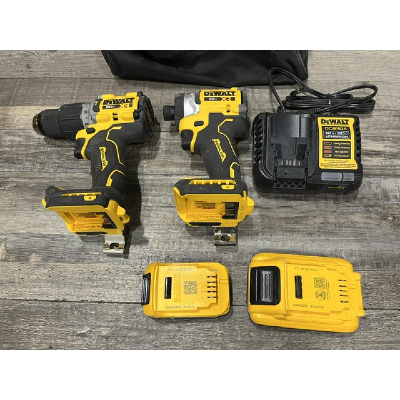 AS-IS DEWALT 20V XR Lithium-Ion Cordless 2-Tool Combo Kit