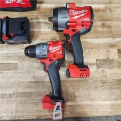 HOUSTON LOCATION - AS - IS Milwaukee 2 Tool Combo Kit W/ (2) Battery & Charger