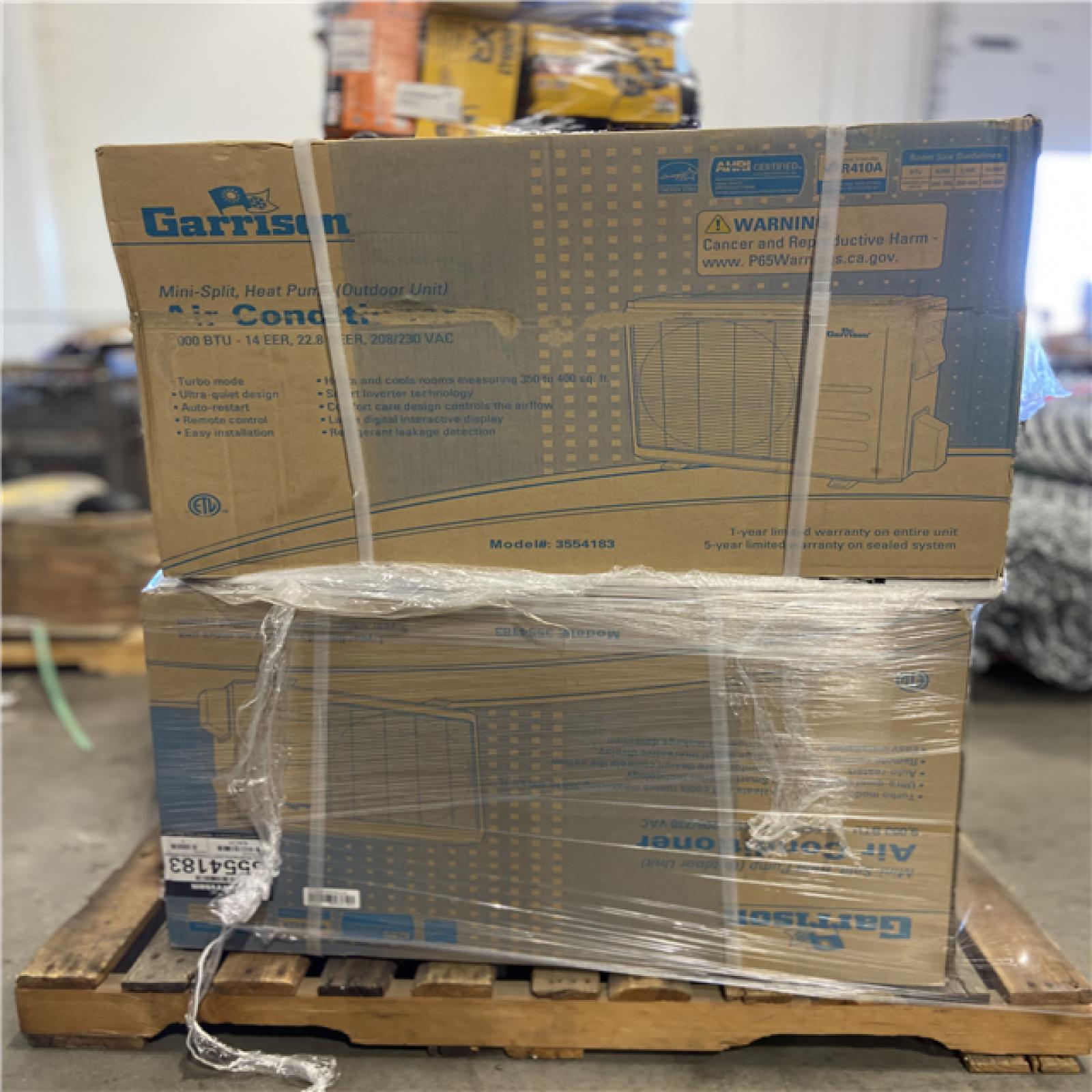 DALLAS LOCATION - Garrison Ductless Mini-Split Heat Pump, (OUTDOOR UNIT ONLY)Condensing Unit, 9,000 Btu, 230V, PALLET - (6 UNITS)