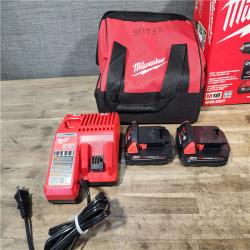 HOUSTON LOCATION - AS-IS Milwaukee M18 18V Lithium-Ion Brushless Cordless Compact Drill/Impact Combo Kit (2-Tool) W/(2) 2.0 Ah Batteries  Charger & Bag