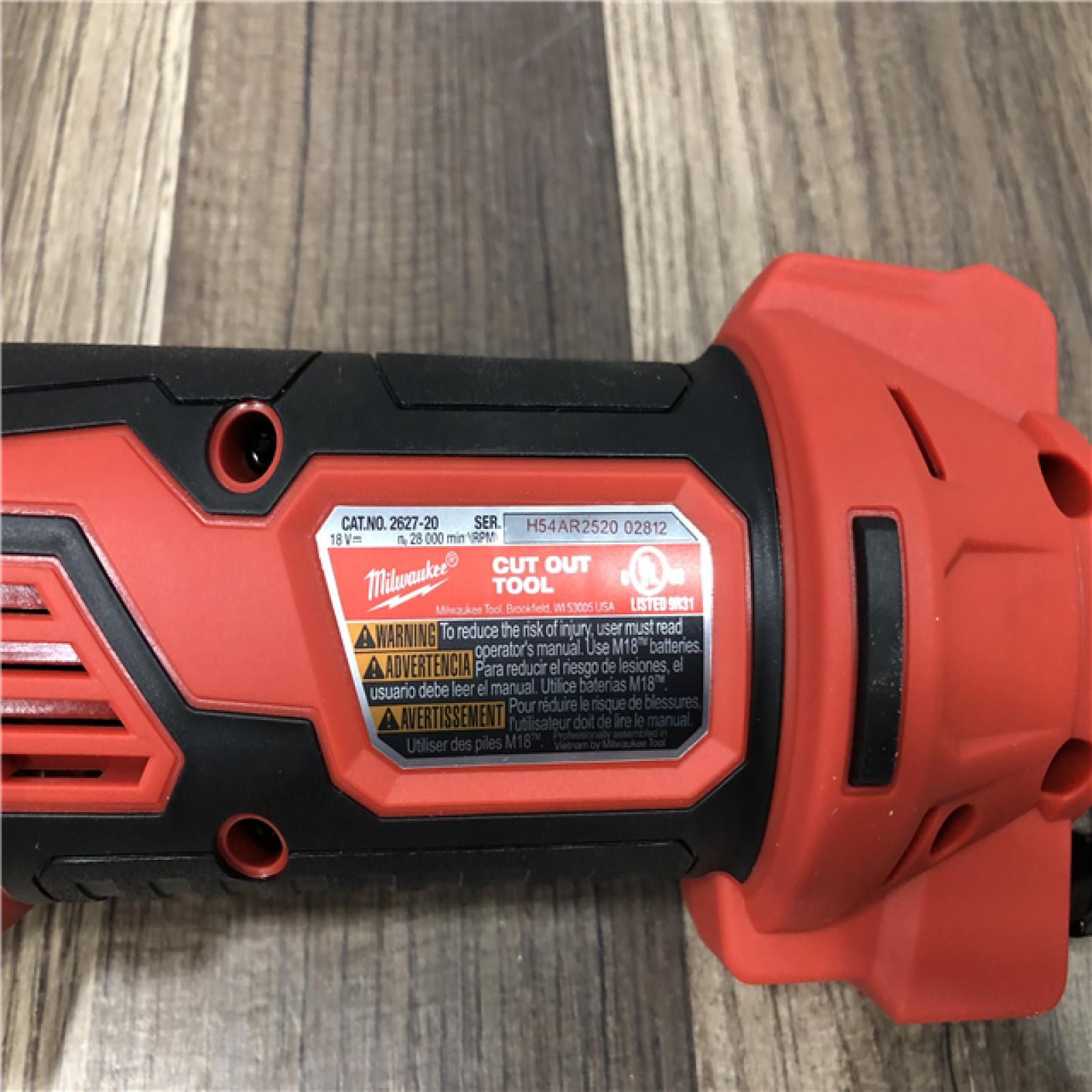 AS-IS Milwaukee 18V Lithium-Ion Cordless Drywall Cut Out Rotary Tool (Tool-Only)